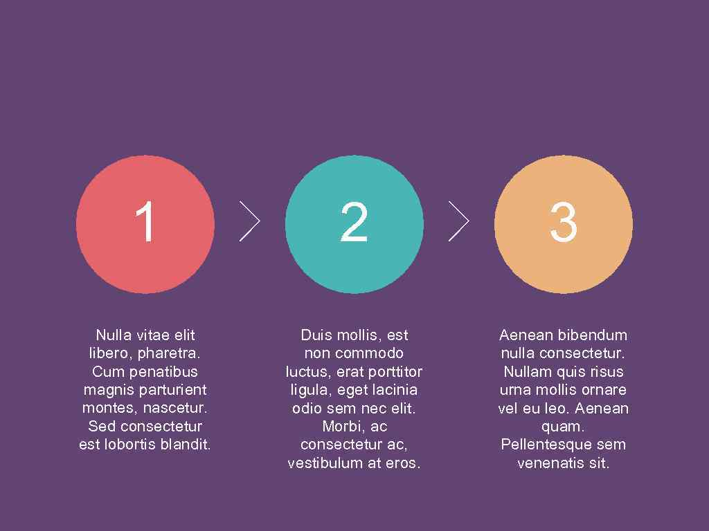 1 2 3 Nulla vitae elit libero, pharetra. Cum penatibus magnis parturient montes, nascetur.