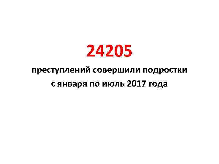 24205 преступлений совершили подростки с января по июль 2017 года 