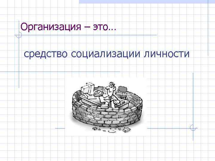 Организация – это… средство социализации личности 