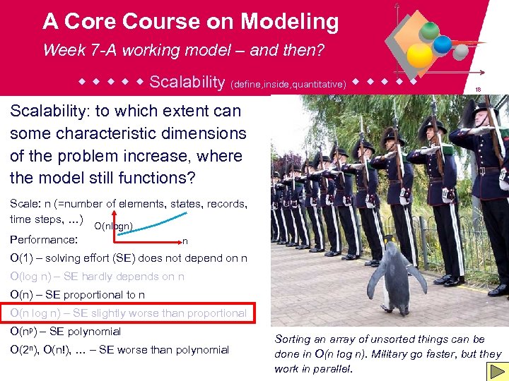 A Core Course on Modeling Week 7 -A working model – and then? Scalability