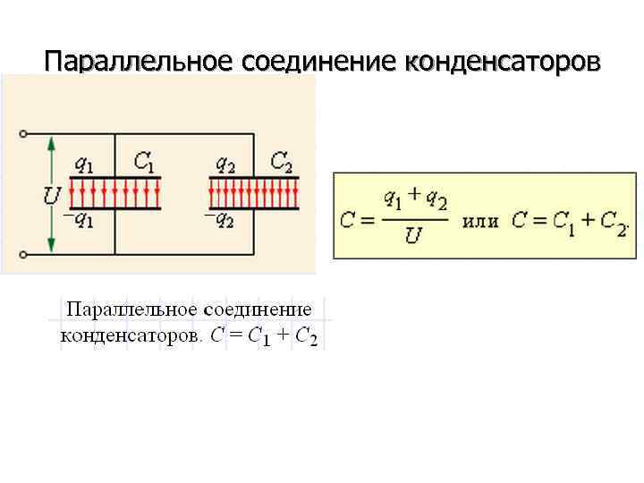 Параллельное соединение конденсаторов 