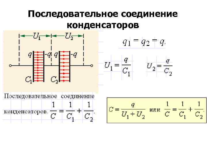 Последовательное соединение конденсаторов 