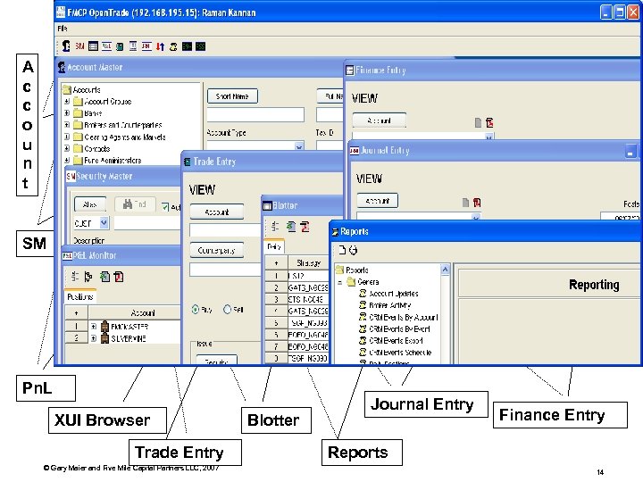A c c o u n t SM Pn. L XUI Browser Trade Entry