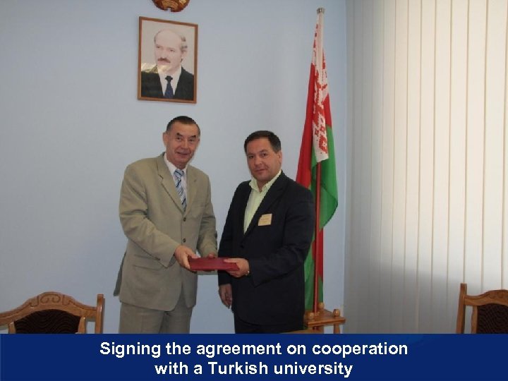 Signing the agreement on cooperation with a Turkish university 