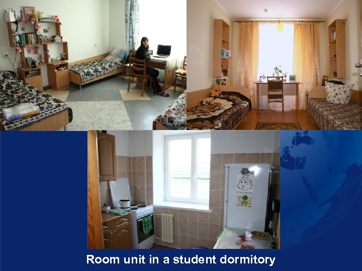 Room unit in a student dormitory 