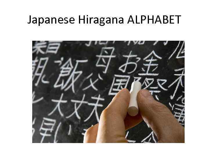 Japanese Hiragana ALPHABET 