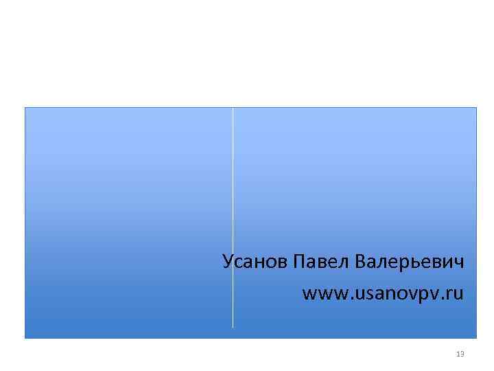 Усанов Павел Валерьевич www. usanovpv. ru 13 