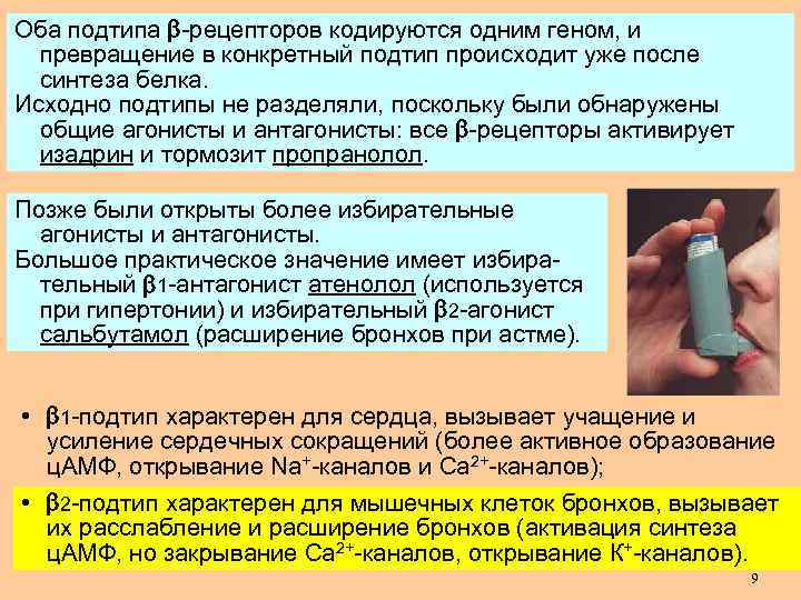 Оба подтипа -рецепторов кодируются одним геном, и превращение в конкретный подтип происходит уже после