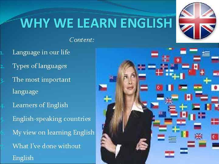 Топик: Why do we learn English language?