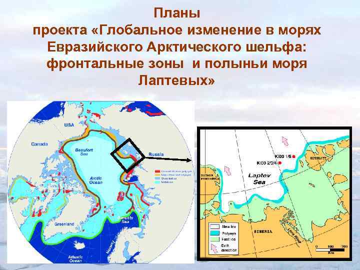 Планы проекта «Глобальное изменение в морях Евразийского Арктического шельфа: фронтальные зоны и полыньи моря