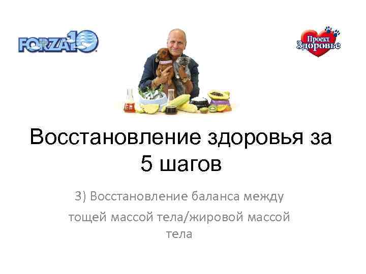 Восстановление здоровья за 5 шагов 3) Восстановление баланса между тощей массой тела/жировой массой тела