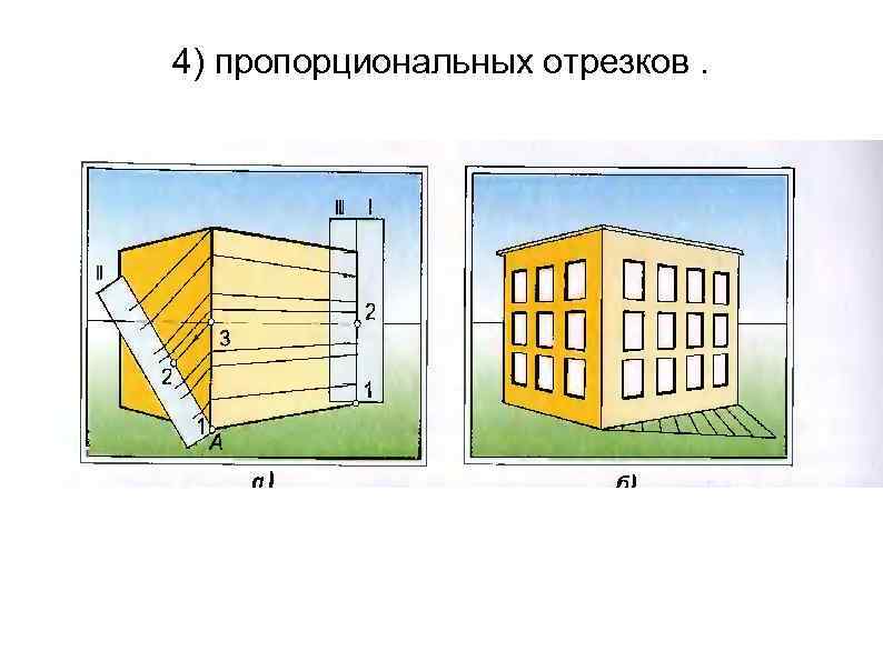 4) пропорциональных отрезков. 