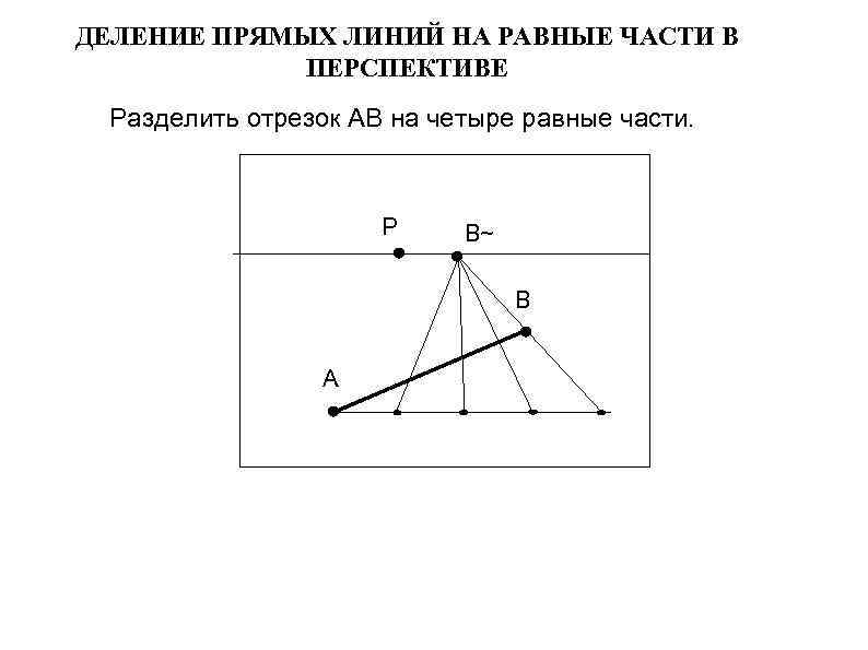 Деление прямой на равные части