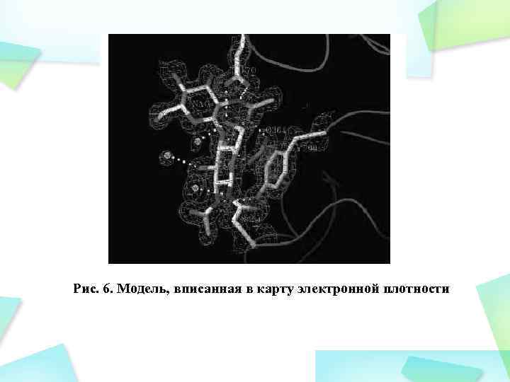 Рис. 6. Модель, вписанная в карту электронной плотности 