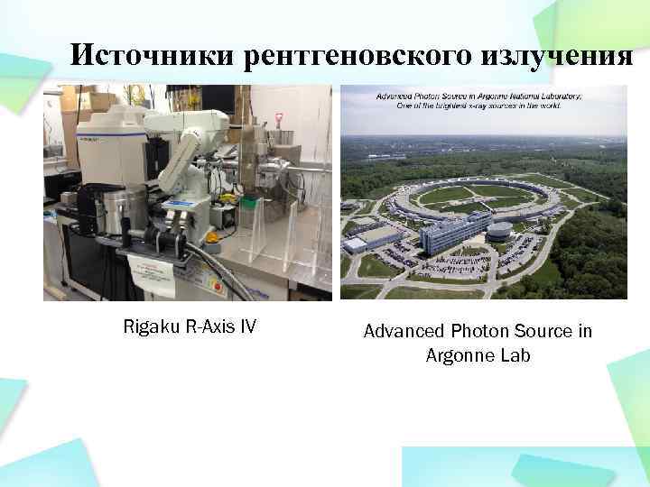 Источники рентгеновского излучения Rigaku R-Axis IV Advanced Photon Source in Argonne Lab 