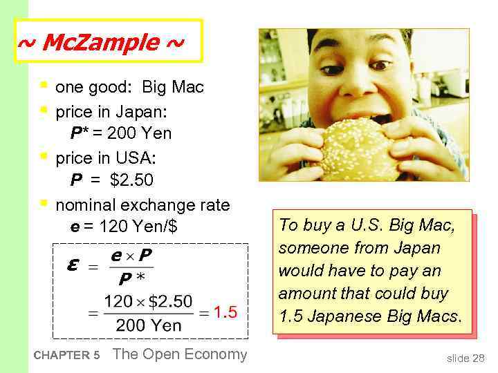 ~ Mc. Zample ~ § one good: Big Mac § price in Japan: §