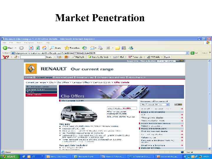 Market Penetration Developed by Cool Pictures and Multi. Media Presentations Copyright © 2003 by