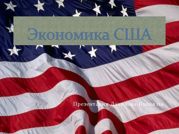 Экономика США Презентация Данилова Ивана 11 а 