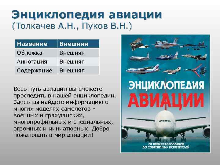 Энциклопедия авиации (Толкачев А. Н. , Пуков В. Н. ) Название Внешняя Обложка Внешняя