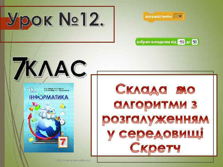 Урок № 12. 7 КЛАС http: //urok-informatiku. ru/ 