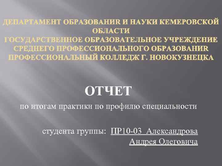 Презентация итоги практики