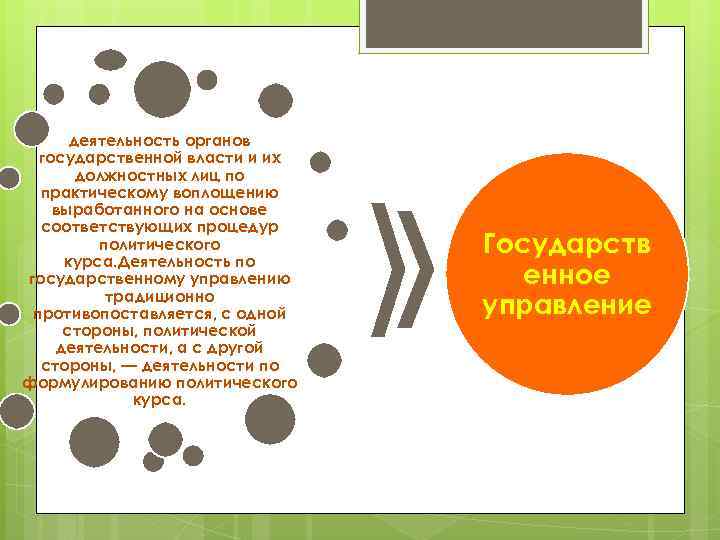 деятельность органов государственной власти и их должностных лиц по практическому воплощению выработанного на основе