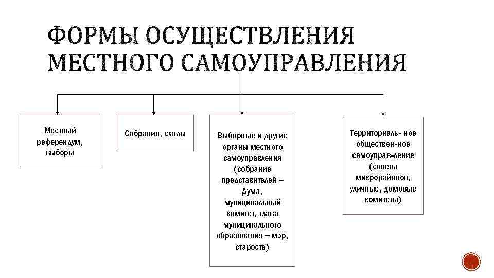 Местный референдум, выборы Собрания, сходы Выборные и другие органы местного самоуправления (собрание представителей –