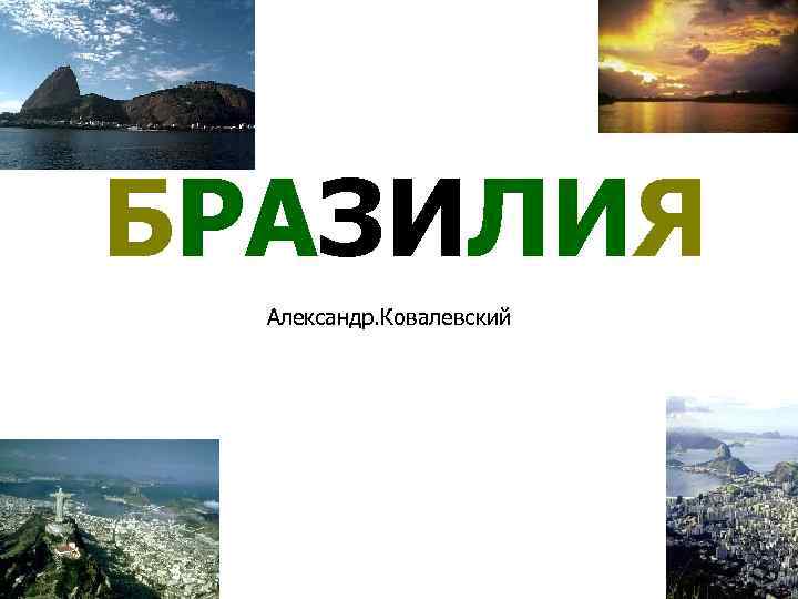 БРАЗИЛИЯ Александр. Ковалевский 