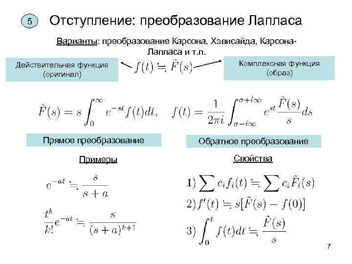 Первая теорема о разложении для изображений по лапласу