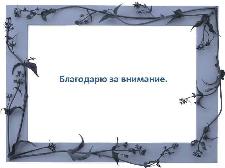 Благодарю за внимание. 