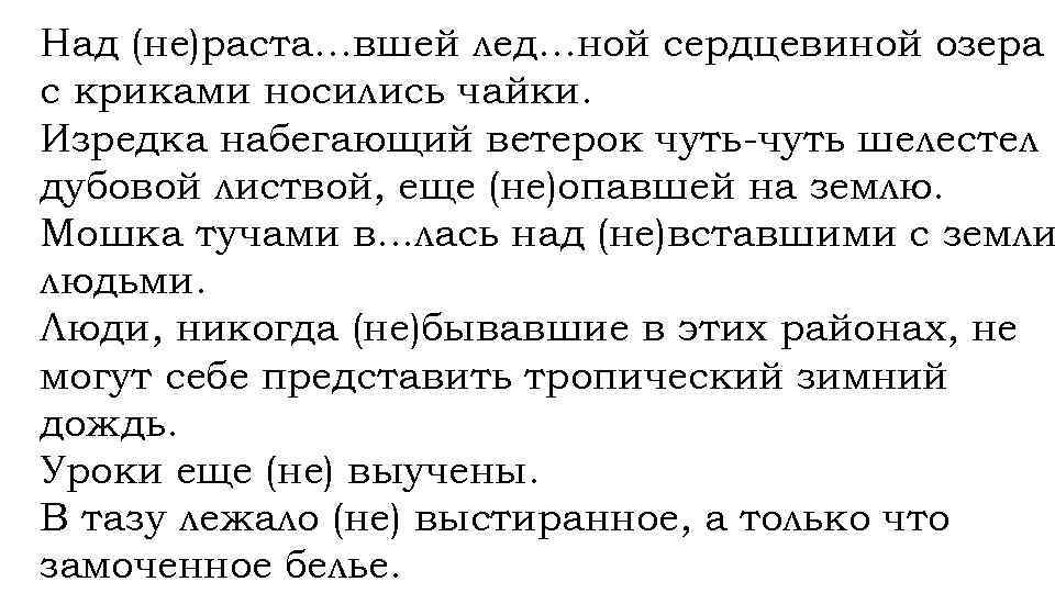 Над (не)раста…вшей лед…ной сердцевиной озера с криками носились чайки. Изредка набегающий ветерок чуть-чуть шелестел