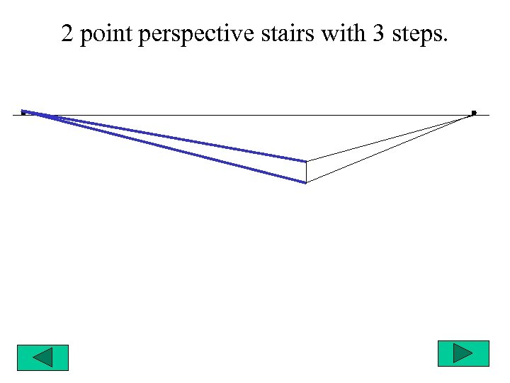 2 point perspective stairs with 3 steps. 