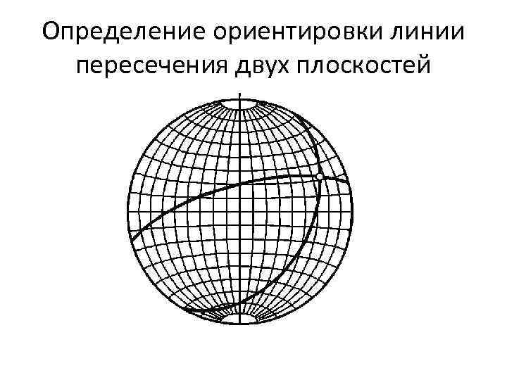 Определение ориентировки линии пересечения двух плоскостей 