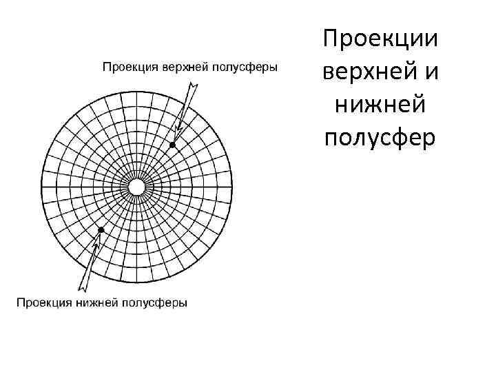Проекции верхней и нижней полусфер 