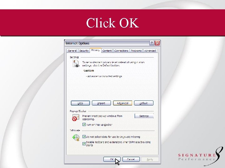 Click OK 