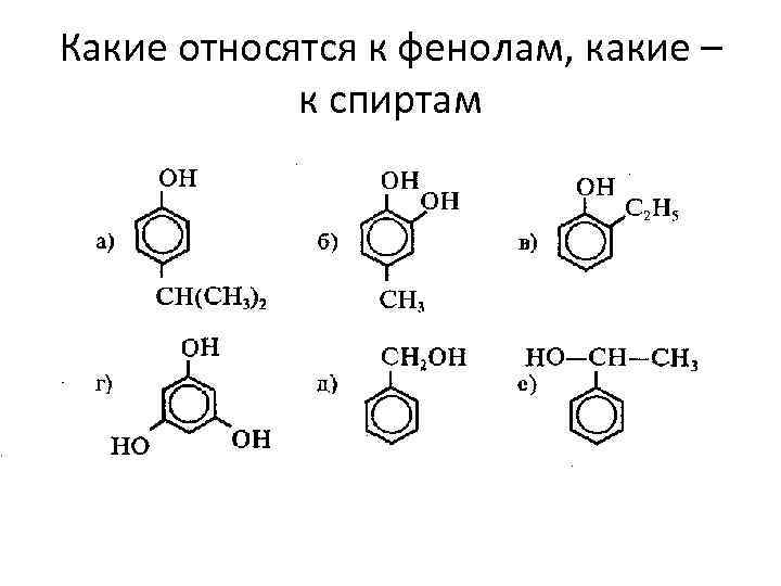 Фенол проявляет слабые свойства