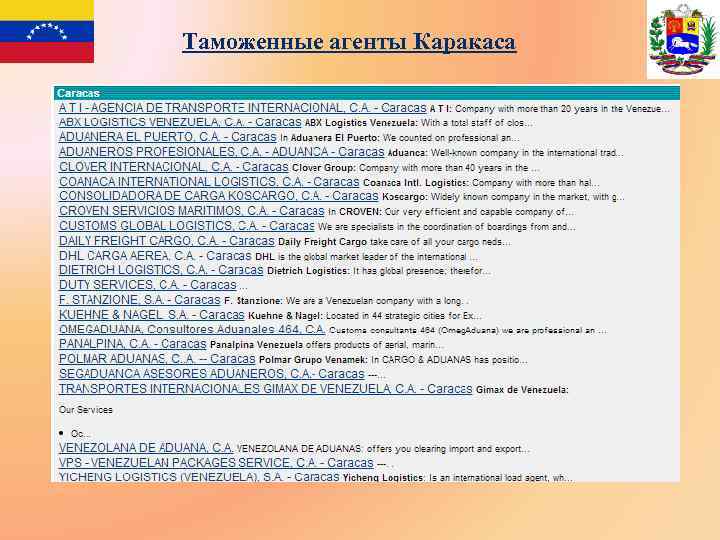 Таможенные агенты Каракаса 