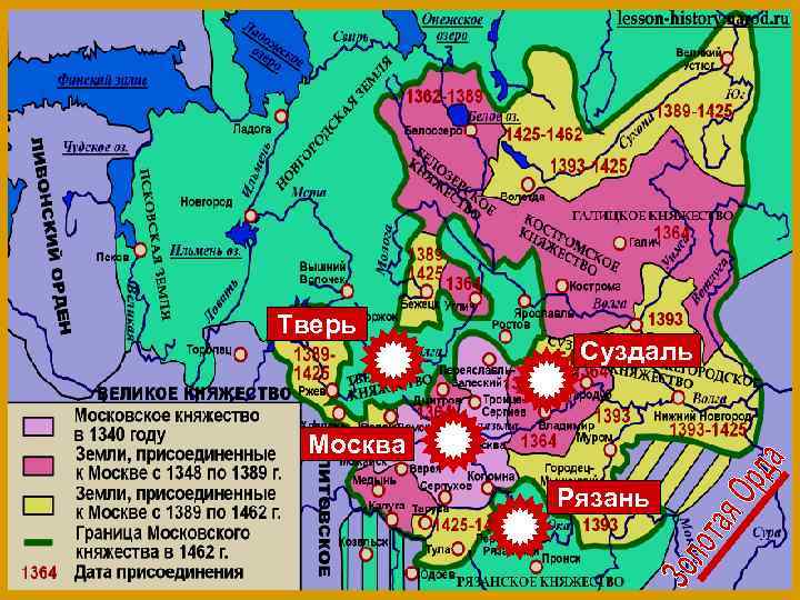 Тверь Суздаль Москва Рязань 