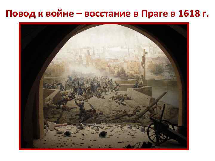 Повод к войне – восстание в Праге в 1618 г. 