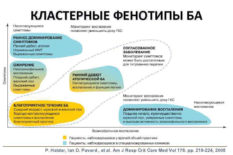 КЛАСТЕРНЫЕ ФЕНОТИПЫ БА P. Haldar, Ian D. Pavord , et al. Am J Resp