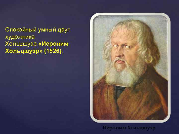 Спокойный умный друг художника Хольцшуэр «Иероним Хольцшуэр» (1526). Иероним Хольцшуэр 