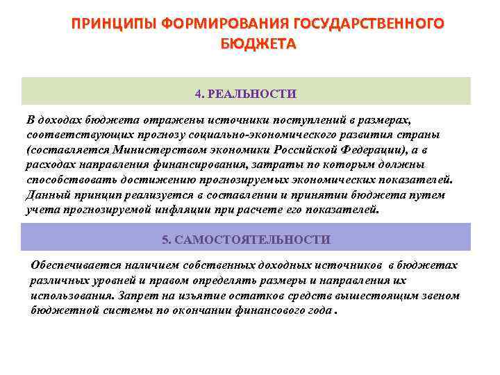 Основные источники расходов государственного бюджета