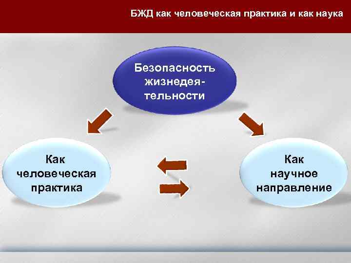 БЖД как человеческая практика и как наука Безопасность жизнедеятельности Как человеческая практика Как научное