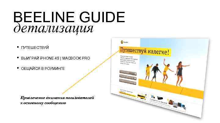 BEELINE GUIDE детализация • ПУТЕШЕСТВУЙ • ВЫИГРАЙ i. PHONE 4 S | MACBOOK PRO