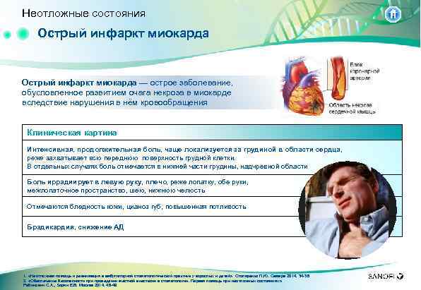 Неотложные состояния Острый инфаркт миокарда — острое заболевание, обусловленное развитием очага некроза в миокарде