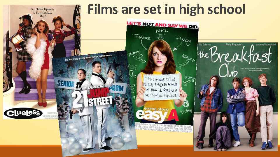Films are set in high school 