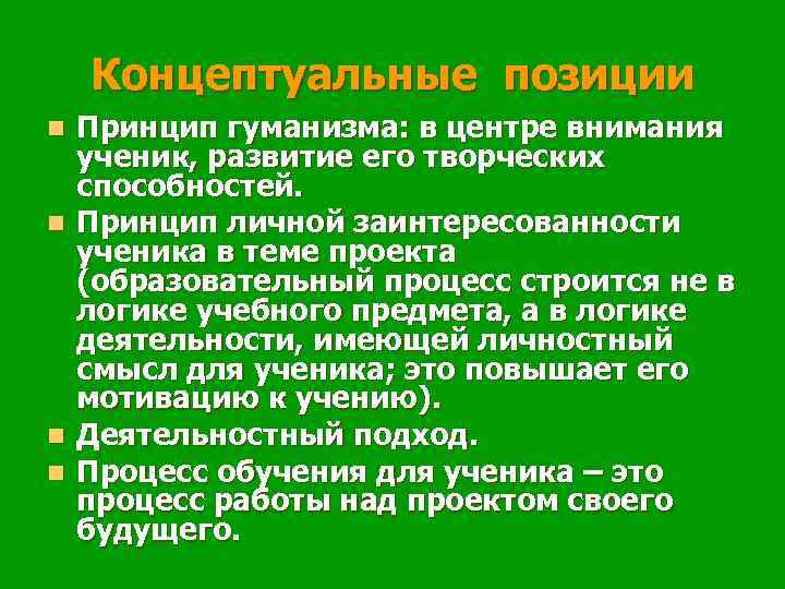 Принцип n 1. Концептуальные позиции это. Концептуальные положения это.