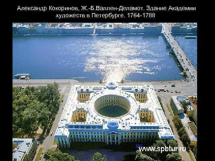  Александр Кокоринов, Ж. -Б. Валлен-Деламот. Здание Академии художеств в Петербурге. 1764 -1788 