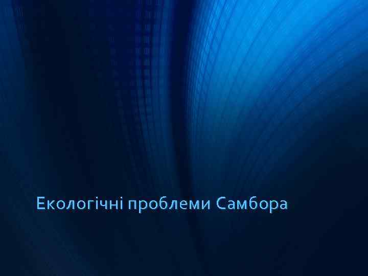 Екологічні проблеми Самбора 