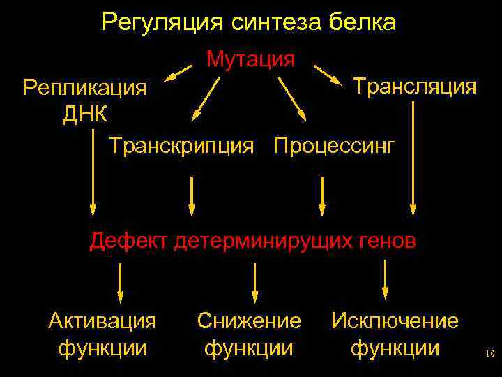 Нарушения синтеза белков